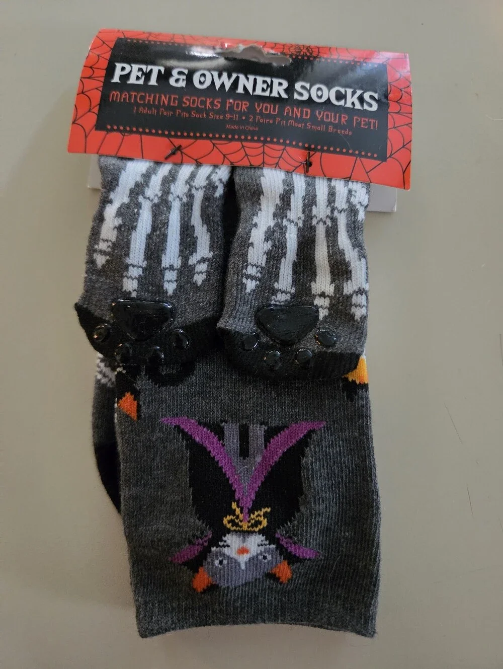 Human & Pet NWT Matching Halloween Socks ( Match Your Fuzzy BFF)